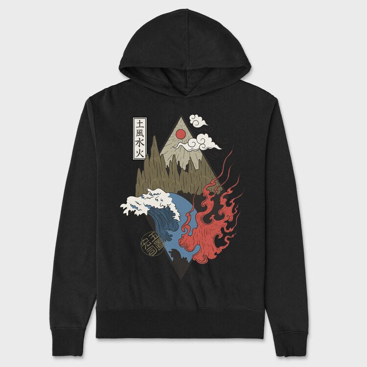 Four Elements, Hanorac Oversize Barbati (Unisex)