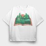 Nature Book, Tricou Oversize Barbati (Unisex)