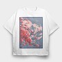 Sakura Mountains Paint, Tricou Oversize Barbati (Unisex)