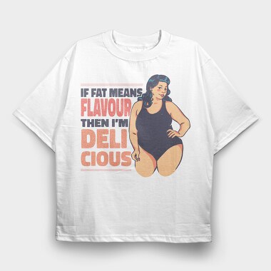 Woman Fat Flavour, Tricou Oversize Barbati (Unisex)