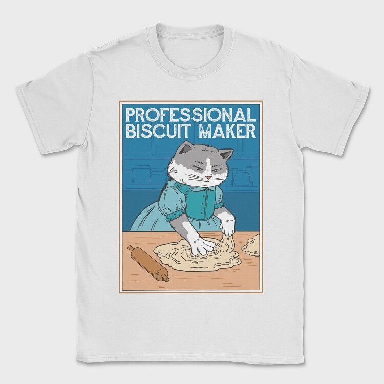 Baker Cat Biscuit Maker, Tricou Barbati (Unisex)
