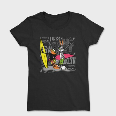 Sylvester Tweety Surfing Brooklyn Urban Art 99, Tricou Femei