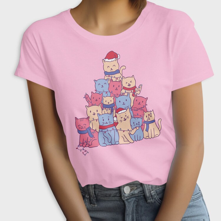 Cats Christmas Tree, Tricou Femei