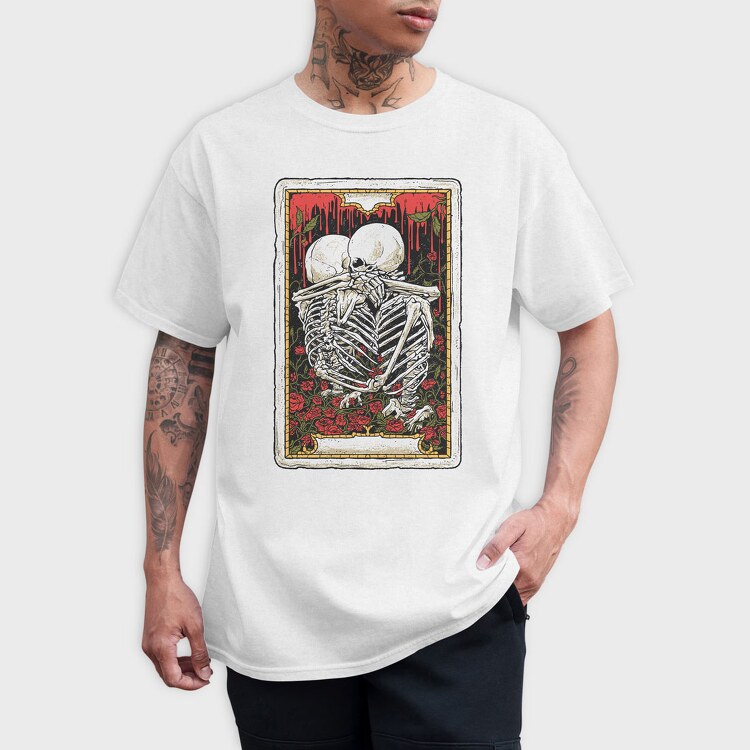 Hug Skeleton Card, Tricou Barbati (Unisex)