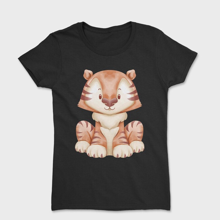 Baby Tiger Watercolor, Tricou Femei