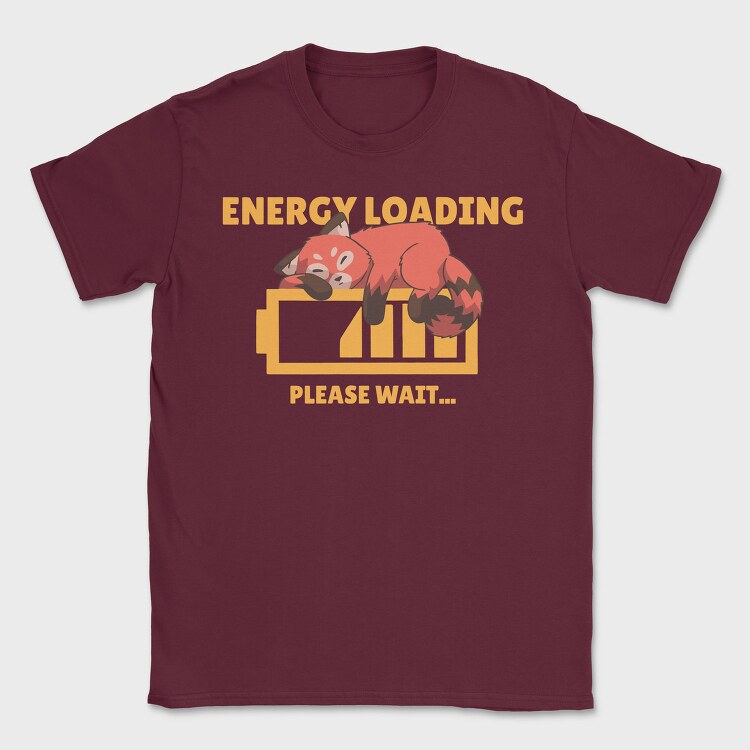 Red Panda Energy Loading, Tricou Barbati (Unisex)