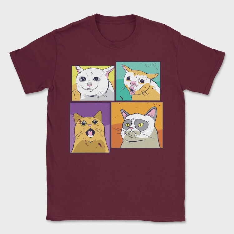 Meme Cats, Tricou Barbati (Unisex)