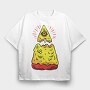 Illuminati Pizza, Tricou Oversize Barbati (Unisex)