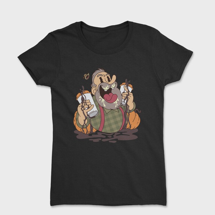 Cartoon Coffee Pumpkin, Tricou Femei