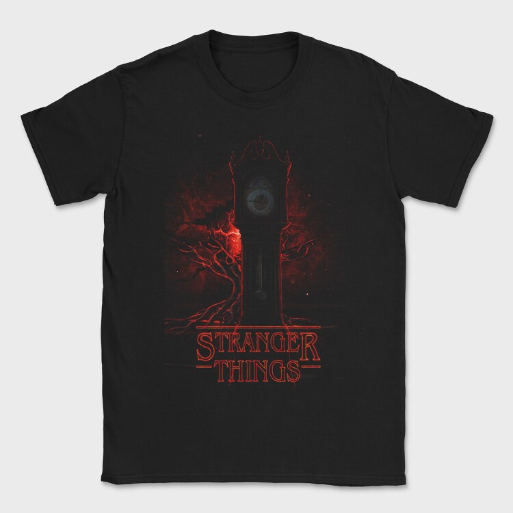 Stranger Things Clock, Tricou Barbati (Unisex)