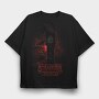Stranger Things Clock, Tricou Oversize Barbati (Unisex)