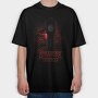 Stranger Things Clock, Tricou Oversize Barbati (Unisex)