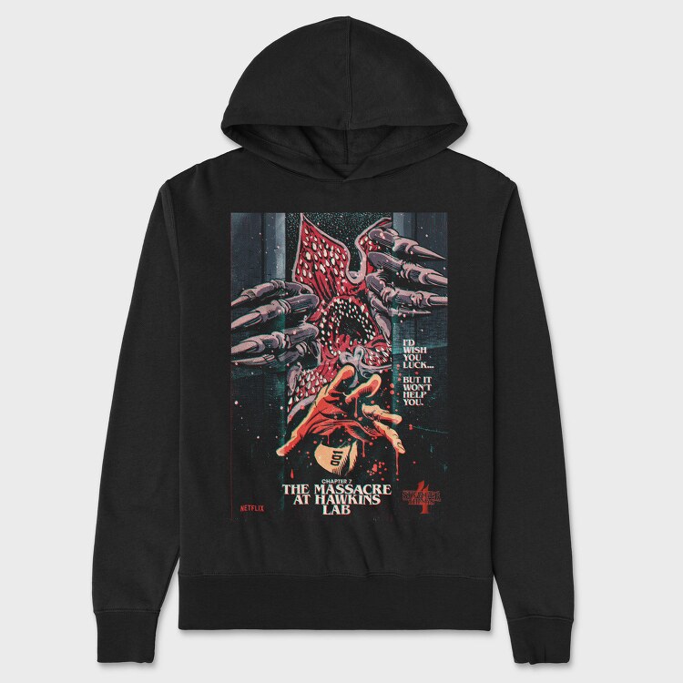 Stranger Things Eagle 07, Hanorac Oversize Barbati (Unisex)