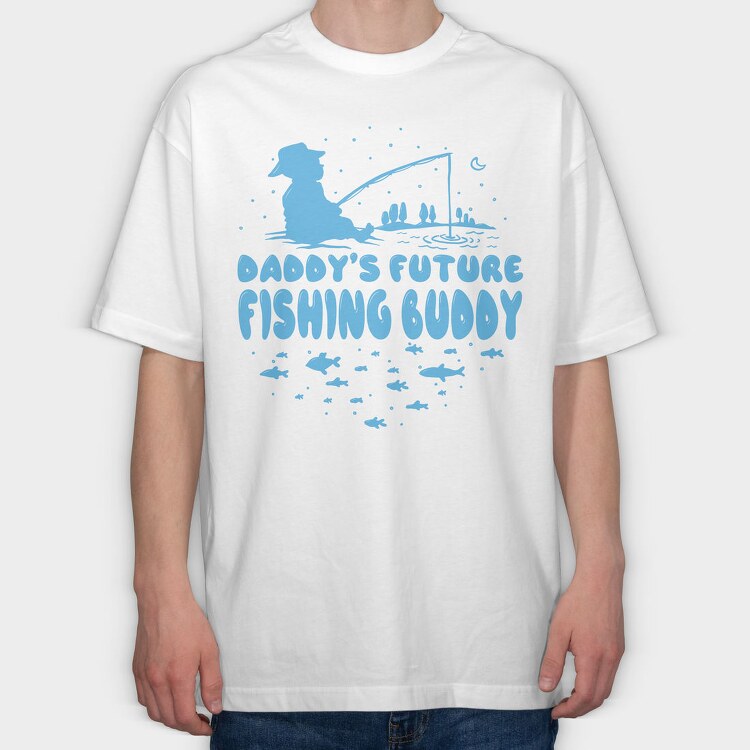 Baby Fishing Dad, Tricou Oversize Barbati (Unisex)