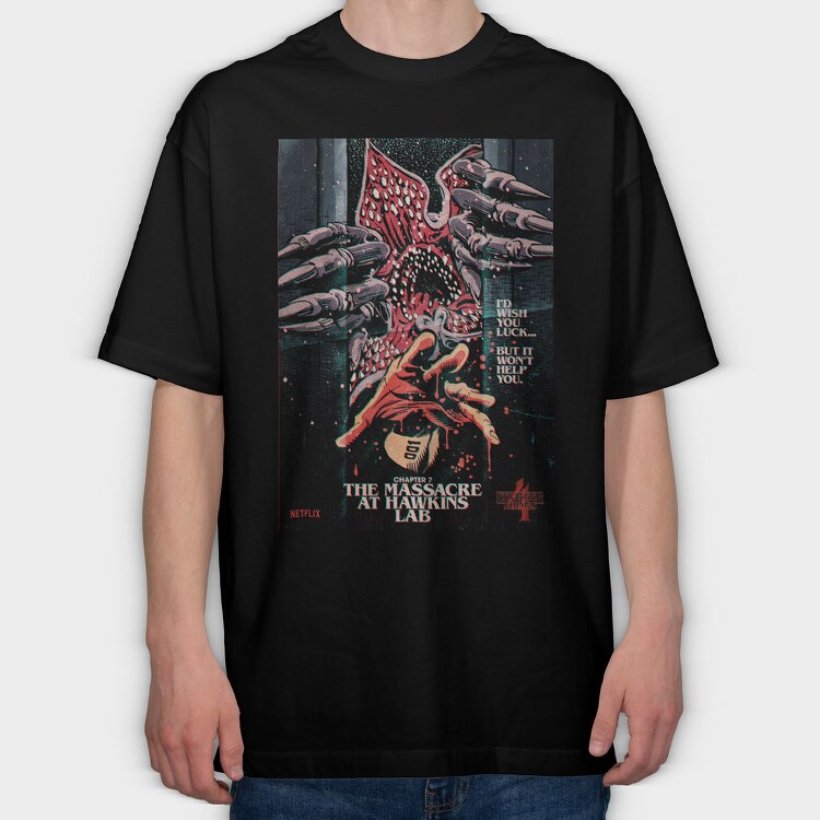 Stranger Things Eagle 07, Tricou Oversize Barbati (Unisex)