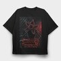 Stranger Things Flower Red, Tricou Oversize Barbati (Unisex)