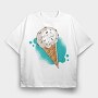 Chocolate Chipicecream, Tricou Oversize Barbati (Unisex)