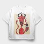 Devil Ice Cream, Tricou Oversize Barbati (Unisex)