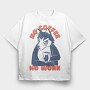 Husky No Coffee No Work, Tricou Oversize Barbati (Unisex)