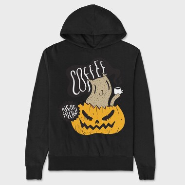 Coffee Right Meow, Hanorac Oversize Barbati (Unisex)