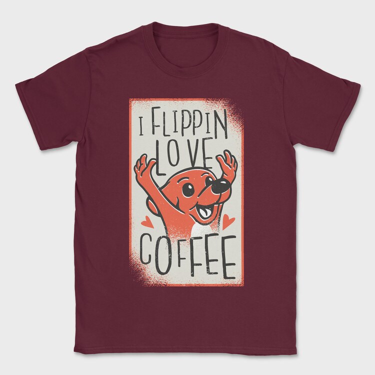 Dog Coffee, Tricou Barbati (Unisex)