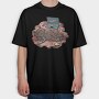 Home Office Cat, Tricou Oversize Barbati (Unisex)