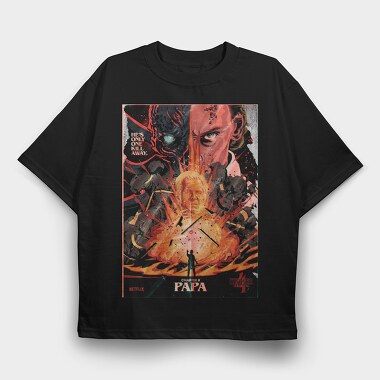 Stranger Things Papa, Tricou Oversize Barbati (Unisex)