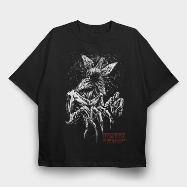 Stranger Things Sketch, Tricou Oversize Barbati (Unisex)