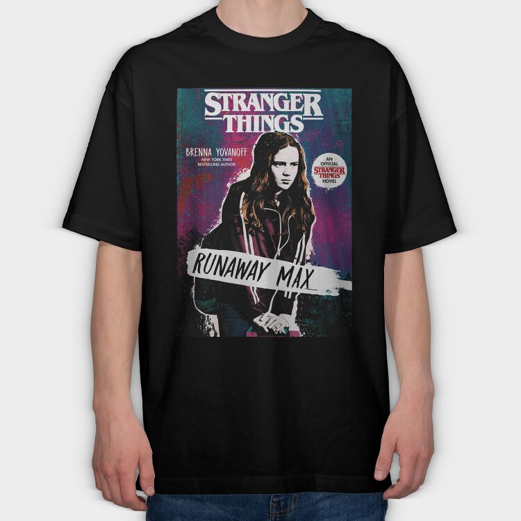 Stranger Things Runaway Max, Tricou Oversize Barbati (Unisex)