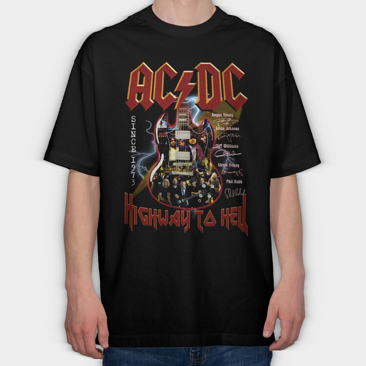 ACDC 3, Tricou Oversize Barbati (Unisex)