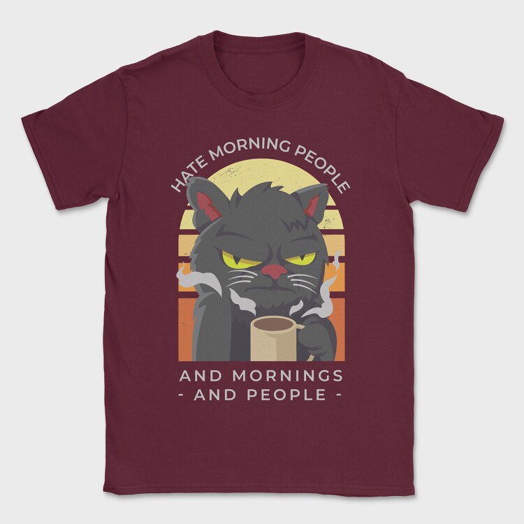 Agry Coffe Cat, Tricou Barbati (Unisex)