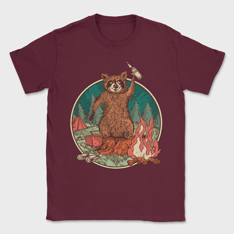 Raccoon Beer, Tricou Barbati (Unisex)