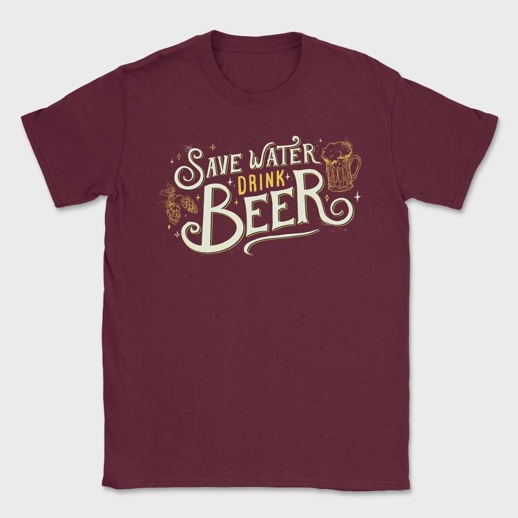 Save Water Drink Beer, Tricou Barbati (Unisex)