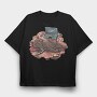 Home Office Cat, Tricou Oversize Barbati (Unisex)