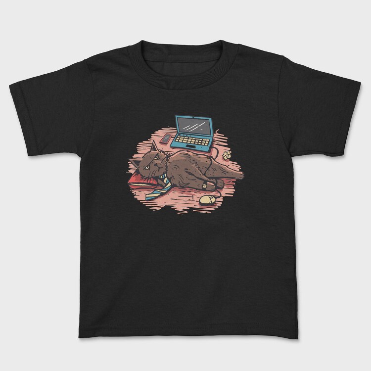 Home Office Cat, Tricou Copii