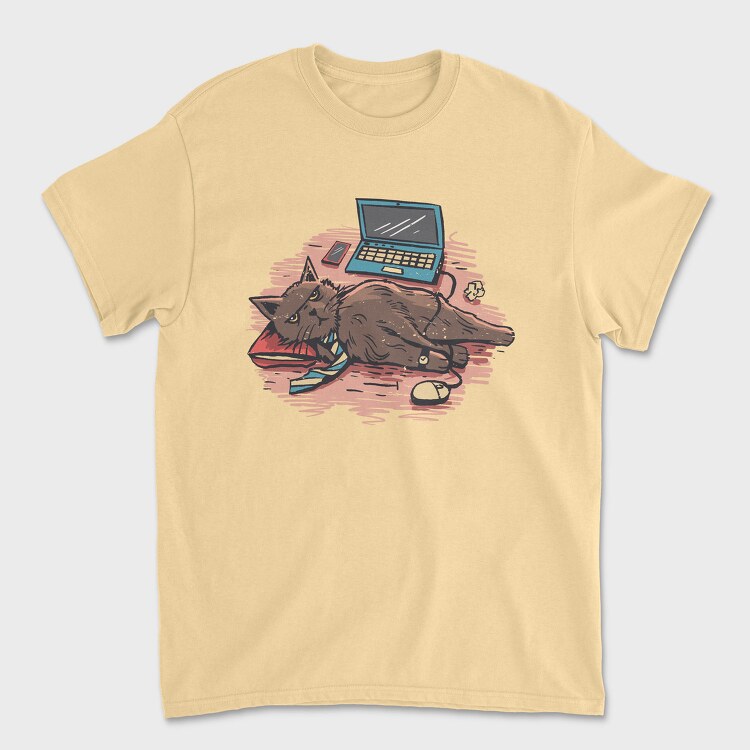 Home Office Cat, Tricou Barbati (Unisex)