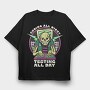 Skeleton Coding, Tricou Oversize Barbati (Unisex)