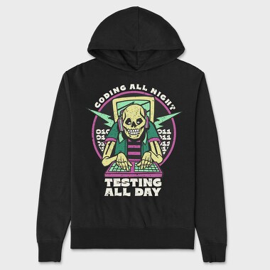 Skeleton Coding, Hanorac Oversize Barbati (Unisex)