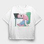 Man Sleeping On Desk, Tricou Oversize Barbati (Unisex)
