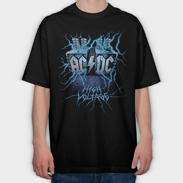 ACDC 2, Tricou Oversize Barbati (Unisex)