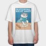 Baker Cat Biscuit Maker, Tricou Oversize Barbati (Unisex)