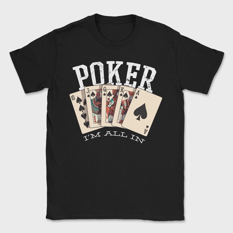 Poker, Tricou Barbati (Unisex)