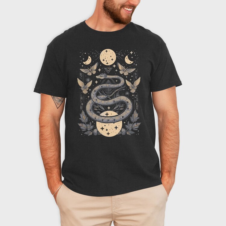 Celestial Snake, Tricou Barbati (Unisex)