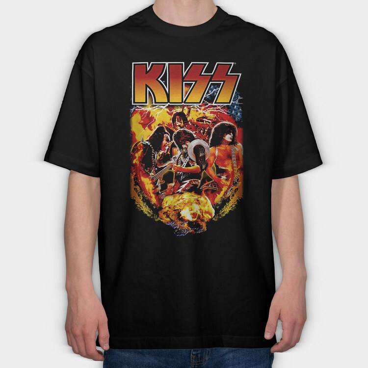 Kiss 4, Tricou Oversize Barbati (Unisex)