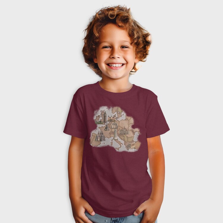 Europe Map, Tricou Copii