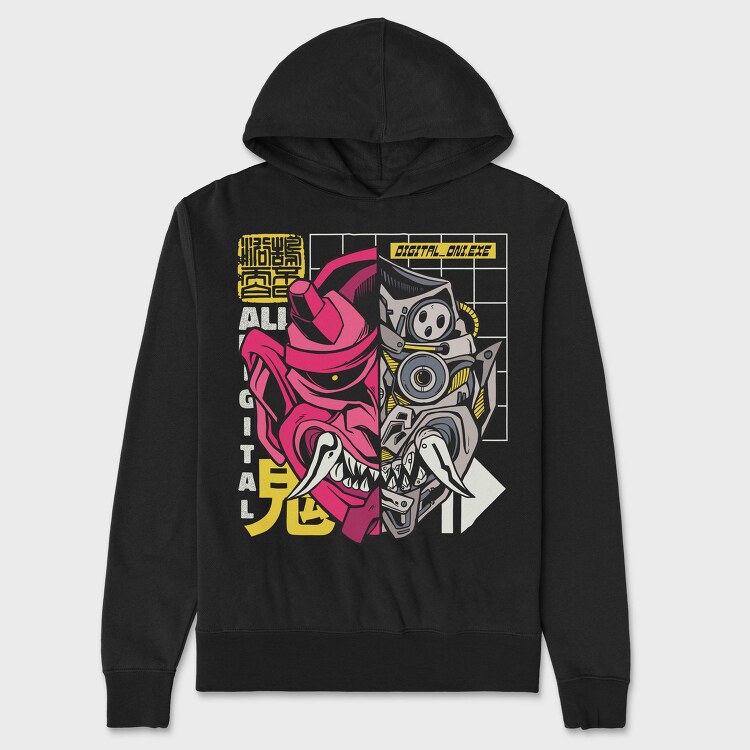 Cyber Oni, Hanorac Oversize Barbati (Unisex)
