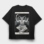 Demon Tarot Card, Tricou Oversize Barbati (Unisex)