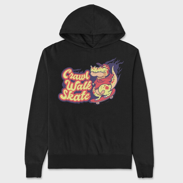 Skating Dino, Hanorac Oversize Barbati (Unisex)