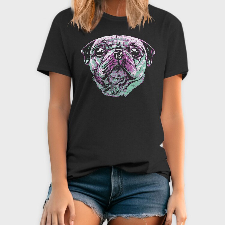 Three Color Pug, Tricou Barbati (Unisex)