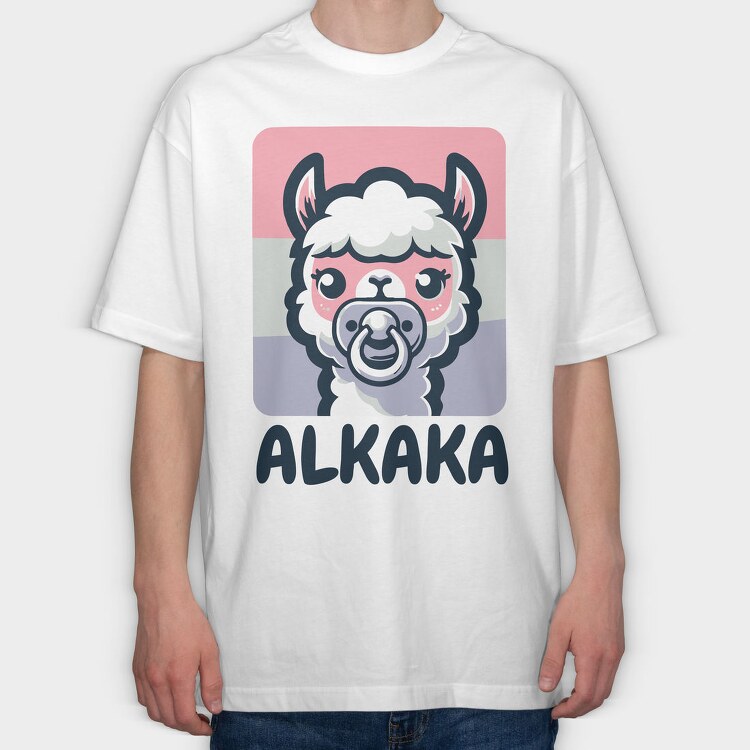 Baby Llama Alkaka, Tricou Oversize Barbati (Unisex)